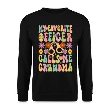 Policier Mamie - Sweat-shirt Unisexe - noir - Devant - Alina (178cm) & Michal (187cm)