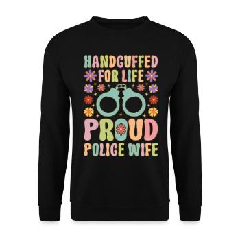 Femme de policier - Sweat-shirt Unisexe - noir - Devant - Alina (178cm) & Michal (187cm)