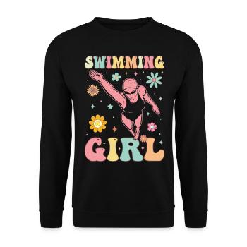 Nageur groovy - Sweat-shirt Unisexe - noir - Devant - Alina (178cm) & Michal (187cm)