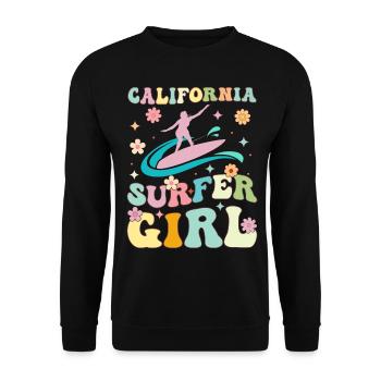 Groovy Surfing Fille Surfeuse - Sweat-shirt Unisexe - noir - Devant - Alina (178cm) & Michal (187cm)