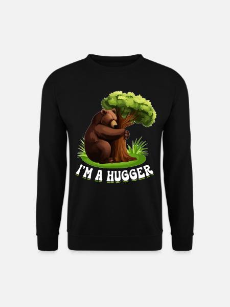 Tree Hugger Umweltschützer Bär - Unisex Pullover - Schwarz