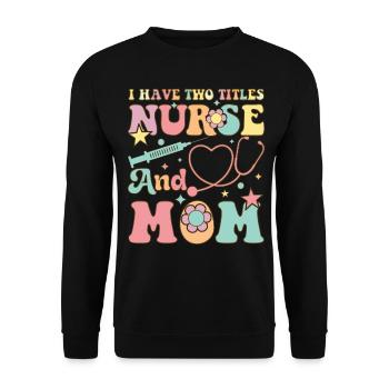 Groovy Allaitement Maman RN - Sweat-shirt Unisexe - noir - Devant - Alina (178cm) & Michal (187cm)