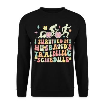 Femme de triathlon - Sweat-shirt Unisexe - noir - Devant - Alina (178cm) & Michal (187cm)