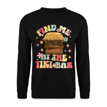 Groovy Hawaii-Urlaubsparty - Unisex Pullover - Schwarz - Vorne - Alina (178cm) & Michal (187cm)