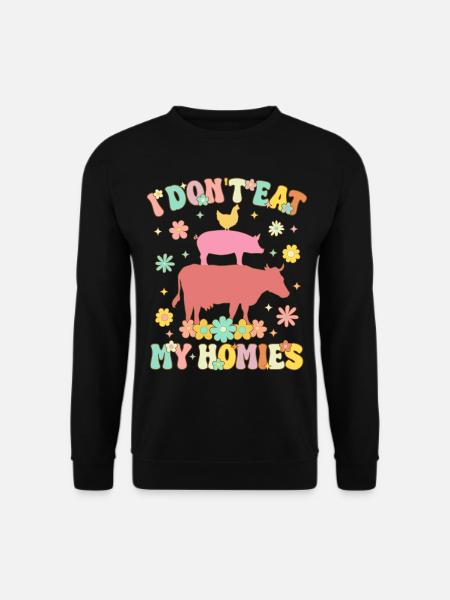 Groovy Vegan Régime végétalien à base de plantes Véganisme - Sweat-shirt Unisexe - noir