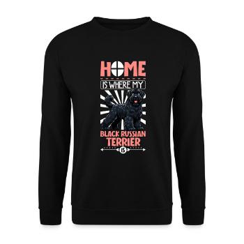 Accueil - Black Russian Terrier - Sweat-shirt Unisexe - noir - Devant - Alina (178cm) & Michal (187cm)