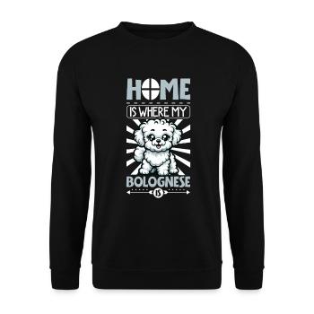 Home - Bolognese - Unisex Sweatshirt - black - Front - Alina (178cm) & Michal (187cm)