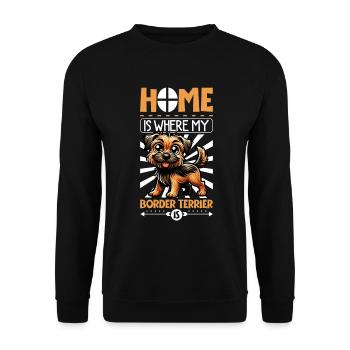 Accueil - Border Terrier - Sweat-shirt Unisexe - noir - Devant - Alina (178cm) & Michal (187cm)