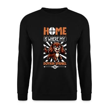 Home - Boykin Spaniel - Unisex Sweatshirt - black - Front - Alina (178cm) & Michal (187cm)