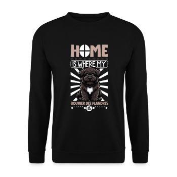 Accueil - Bouvier des Flandres - Sweat-shirt Unisexe - noir - Devant - Alina (178cm) & Michal (187cm)