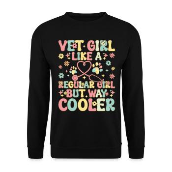 Vet Tech Veterinarian - Unisex Sweatshirt - black - Front - Alina (178cm) & Michal (187cm)