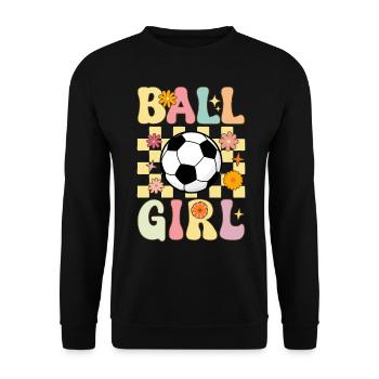 Groovy Volleyball Girl Female Volleyball Player - Unisex Sweatshirt - black - Front - Alina (178cm) & Michal (187cm)