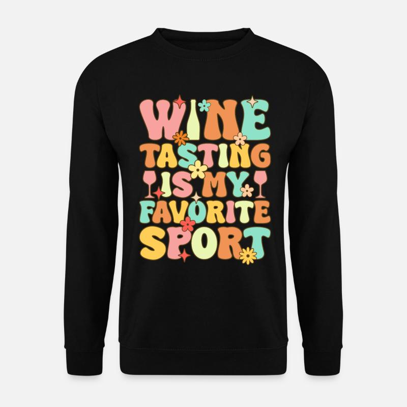 Groovy Wine Drinking - Unisex Sweatshirt - black