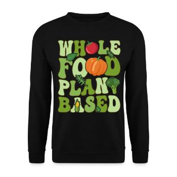 Véganisme végétalien groovy - Sweat-shirt Unisexe - noir - Devant - Alina (178cm) & Michal (187cm)