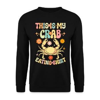 Groovy Crab Lovers Seafood Lovers - Unisex Sweatshirt - black - Front - Alina (178cm) & Michal (187cm)