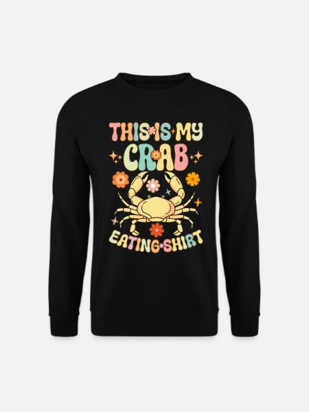 Groovy Crab Lovers Seafood Lovers - Unisex Sweatshirt - black