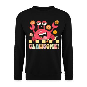 Groovy Crab Lovers Seafood Lovers - Unisex Sweatshirt - black - Front - Alina (178cm) & Michal (187cm)