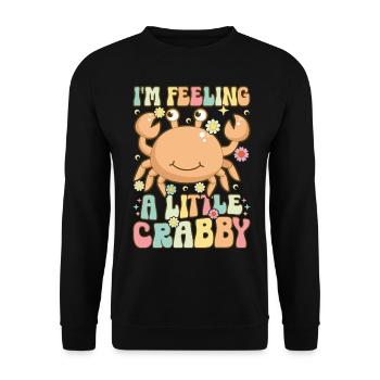 Groovy Crab Lovers Seafood Lovers - Unisex Sweatshirt - black - Front - Alina (178cm) & Michal (187cm)