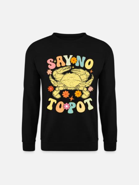 Groovy Crab Lovers Seafood Lovers - Unisex Sweatshirt - black
