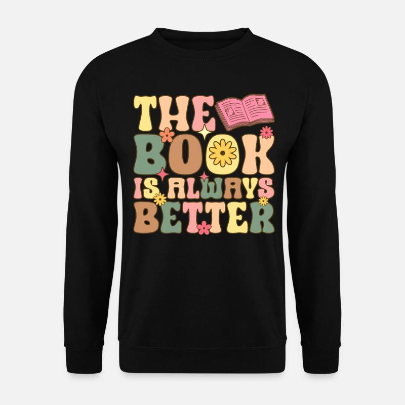 Groovy Book Reader Buch lesen - Unisex Pullover - Schwarz