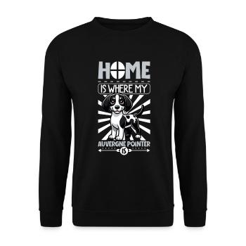 Home - Braque d'Auvergne - Unisex Sweatshirt - black - Front - Alina (178cm) & Michal (187cm)
