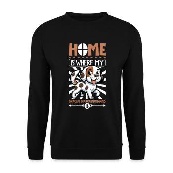 Home - Braque du Bourbonnais - Unisex Sweatshirt - black - Front - Alina (178cm) & Michal (187cm)