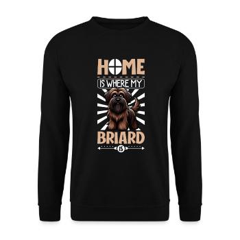 Home - Briard - Unisex Sweatshirt - black - Front - Alina (178cm) & Michal (187cm)