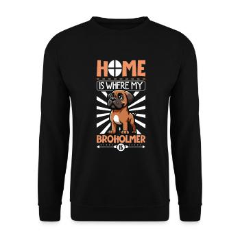 Home - Broholmer - Unisex Sweatshirt - black - Front - Alina (178cm) & Michal (187cm)