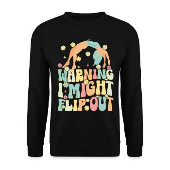 Groovy Cartwheel Gymnastik - Unisex Pullover - Schwarz - Vorne - Alina (178cm) & Michal (187cm)