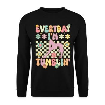 Groovy Cartwheel Gymnastique - Sweat-shirt Unisexe - noir - Devant - Alina (178cm) & Michal (187cm)