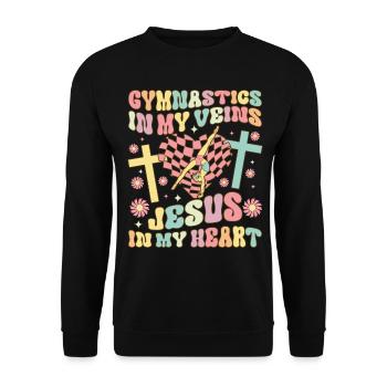 Groovy Cartwheel - Unisex Sweatshirt - black - Front - Alina (178cm) & Michal (187cm)