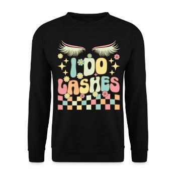 Groovy Lash Artist Lash Tech Cils - Sweat-shirt Unisexe - noir - Devant - Alina (178cm) & Michal (187cm)