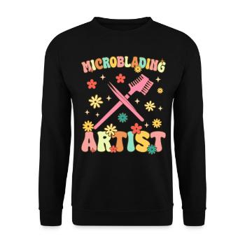 Groovy Lash Artist Lash Tech Cils - Sweat-shirt Unisexe - noir - Devant - Alina (178cm) & Michal (187cm)