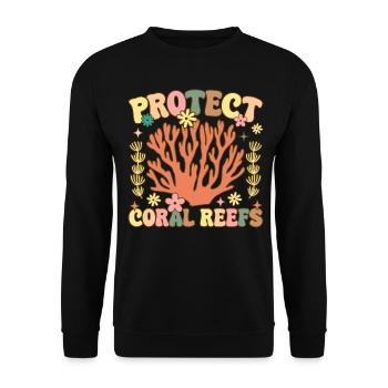 Groovy Coral Aquarium Aquariophile - Sweat-shirt Unisexe - noir - Devant - Alina (178cm) & Michal (187cm)