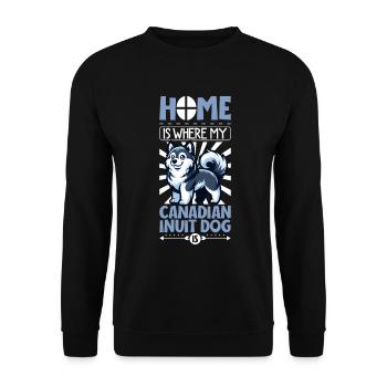 Home - Canadian Eskimo Dog - Unisex Sweatshirt - black - Front - Alina (178cm) & Michal (187cm)