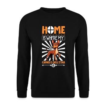 Accueil - Cirneco dell’Etna - Sweat-shirt Unisexe - noir - Devant - Alina (178cm) & Michal (187cm)