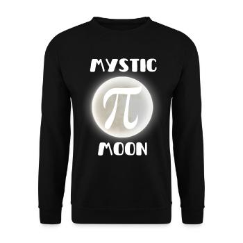 Mystic Maths Pi Moon - Unisex Sweatshirt - black - Front - Alina (178cm) & Michal (187cm)