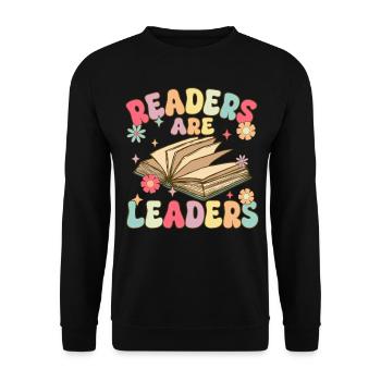 Lecteur de livres Groovy - Sweat-shirt Unisexe - noir - Devant - Alina (178cm) & Michal (187cm)