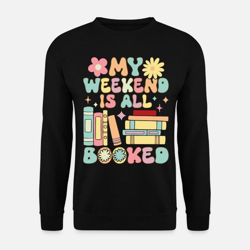 Groovy Book Reader Buch lesen - Unisex Pullover - Schwarz