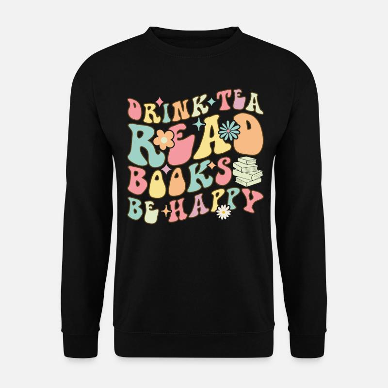 Groovy Book Reader Buch lesen - Unisex Pullover - Schwarz