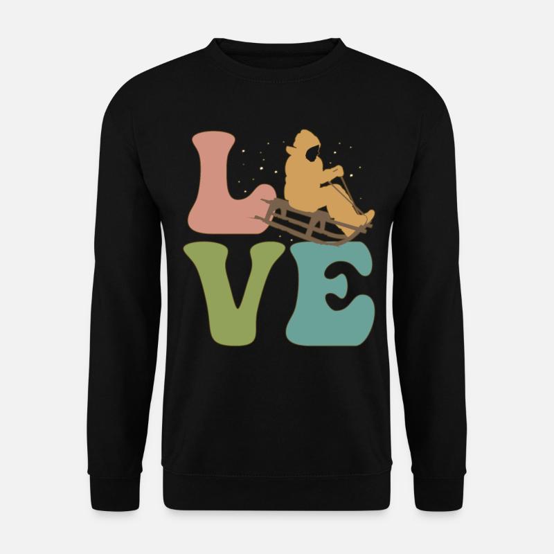 LOVE Schlittenfahrt Schlitten - Unisex Pullover - Schwarz