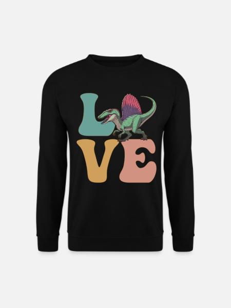 LOVE Spinosaurus Dinosaurs - Unisex Sweatshirt - black