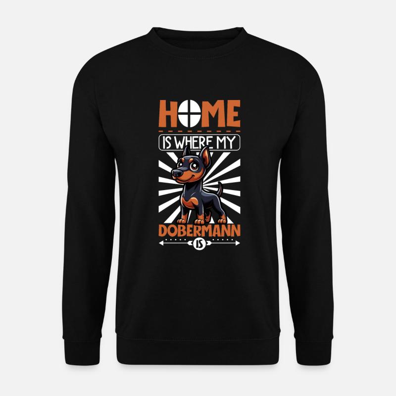Home - Doberman - Unisex Sweatshirt - black
