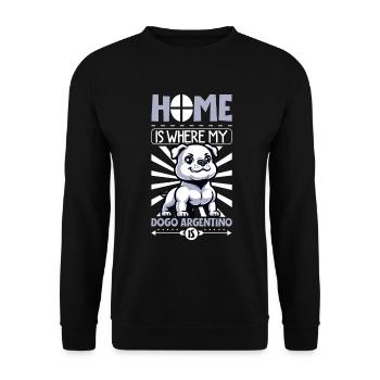 Home - Dogo Argentino - Unisex Sweatshirt - black - Front - Alina (178cm) & Michal (187cm)