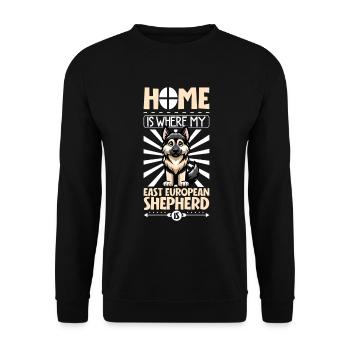 Home - Eastern European Shepherd - Unisex Sweatshirt - black - Front - Alina (178cm) & Michal (187cm)