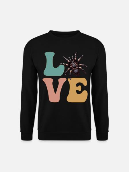 LOVE Tarantula Spider - Unisex Sweatshirt - black
