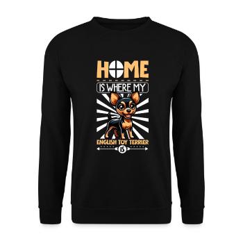 Accueil - English Toy Terrier - Sweat-shirt Unisexe - noir - Devant - Alina (178cm) & Michal (187cm)