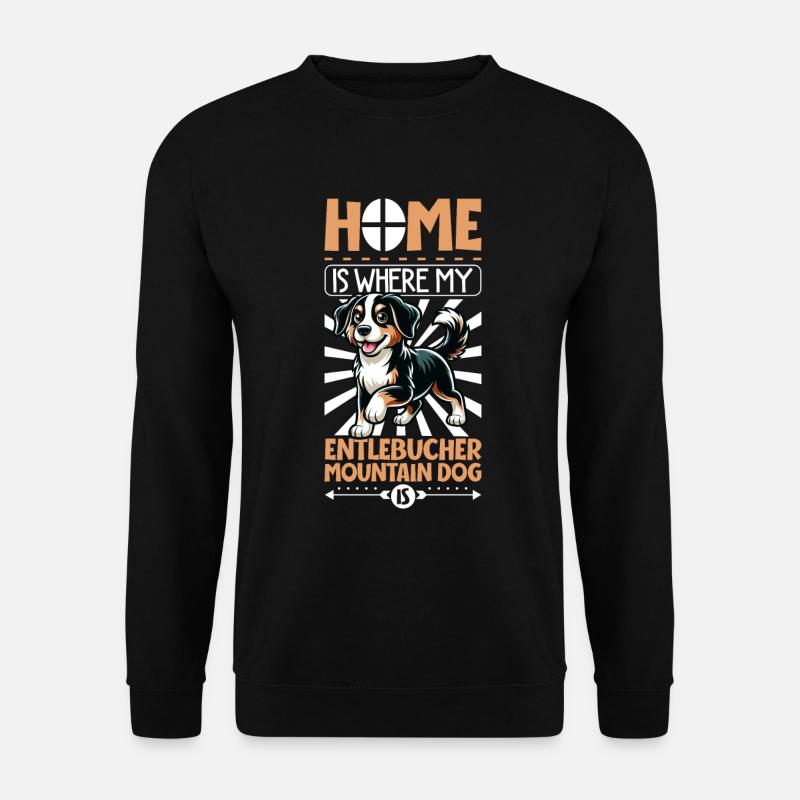 Zuhause - Entlebucher Sennenhund - Unisex Pullover - Schwarz
