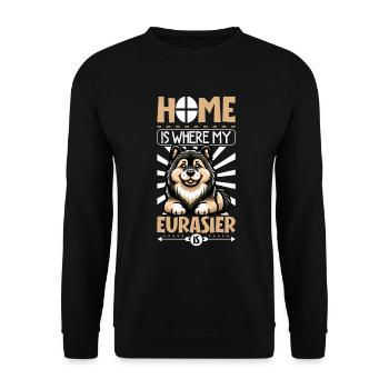 Home - Eurasier - Unisex Sweatshirt - black - Front - Alina (178cm) & Michal (187cm)
