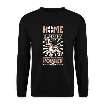 Accueil - Braque allemand à poil court - Sweat-shirt Unisexe - noir - Devant - Alina (178cm) & Michal (187cm)